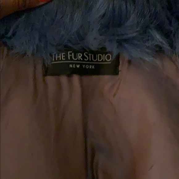 Blue Fox Fur Vest - 100% Real Fur + Earmuffs - Picture 7 of 10